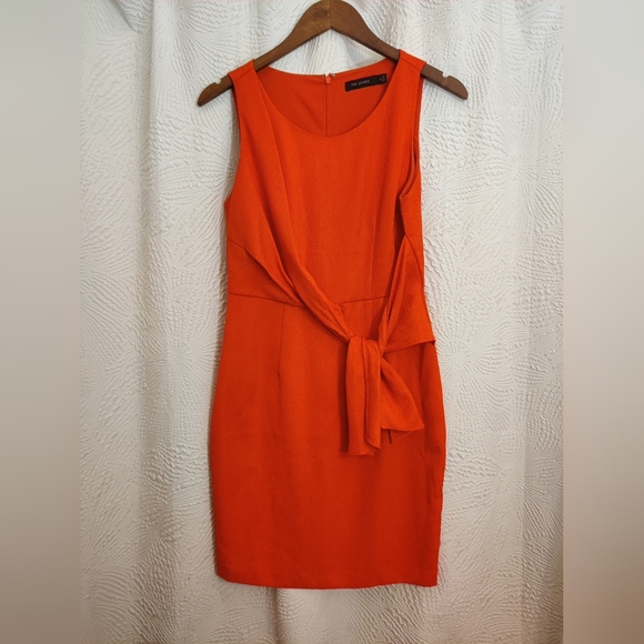 The Limited A Line Orange Dress Size 6 - Picture 4 of 8